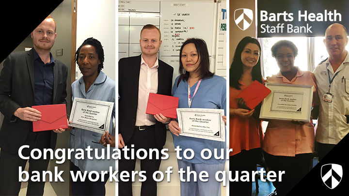 Congratulations to our Bank Worker Award Winners
